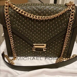 MICHAEL MICHAEL KORS
Whitney Large Studded Leather Convertible Shoulder Bag